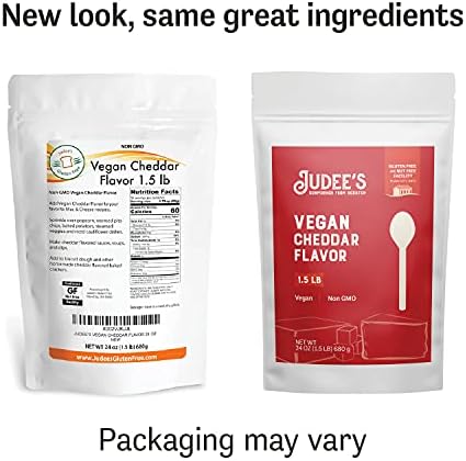 Judee’s Vegan Cheddar Flavor Powder 1.5lb (24oz) - 100% Non-GMO, Vegan, Gluten-Free & Nut-Free - Great Dairy Cheese Powder Alternative - Made in USA - Use in Sauces, Seasonings, and Soups