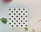 Black Polka Dots White Napkins, 2-Ply Disposable,Wedding Party Napkins Paper Everyday for Birthday Graduation Shower (BlackDots/White),40 pcs 6.5 in