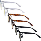 Eyekepper 6 Pairs Blue Light Blocking Readers Oval Computer Glasses Yellow Tinted