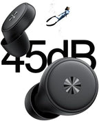 Ear Plugs for Sleeping 45dB Noise Cancelling Ear plugs, Soft Reusable Earplugs for Noise Reduction, Hearing Protection Earplugs for Concert, Travel, Side Sleeper, Focus, Snoring with 8 Tips&Case Black