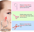 Ideal Swan Spring Hair Remover - 4 Pack Stainless Steel Spring Epilator - Facial Hair Remover for Women Face, Chin Hair, Upper Lip Hair, Spring Facial Hair Remover for Women Mustache