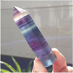 Health & Household Natural Fluorite Quartz Crystal Wand Point