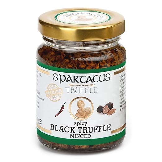 Spartacus Black Minced Truffle | Slightly Spicy | Treat yourself to culinary excellence | Exquisite black truffles for gourmets (90g)