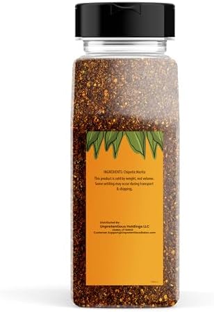 Unpretentious Chipotle Morita Chile Flakes, Fruity Smoked Flavor, Versatile (14 Ounce)