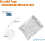 50 Pack 4 Inch White Paper Lollipop Sticks, Cake Pop Sticks, Sucker Sticks for Cookies, Candy, Chocolate, and Cake Decorations (4mm Diameter)