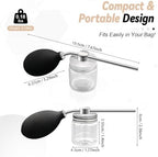 Refillable Powder Spray Bottle for Hair Building Fibers, Dry Shampoo & Cosmetic Powders - Leak-Proof Hair Fiber Applicator with Precision Nozzle, Portable Powder Dispenser for Men and Women