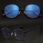 Classic Round Reading Glasses Women Men Metal Blue Light Blocking Readers Spring Hinge Unbreakable Lightweight