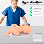 Adult Intubation Model, 220V PVC Oral Nasal Intubation Manikin Study Teaching Model, Airway Management Trainer Intubation Head Study Teaching Model with Electronic Alarm, for Science lab Study
