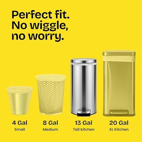 Glad ForceFlex Tall Kitchen Trash Bags, 13 Gallon, Gain Lavender, 80 Count (Package May Vary)