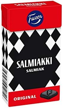 Fazer salty liquorice SALMIAKKI 40g x 1 box Finland production