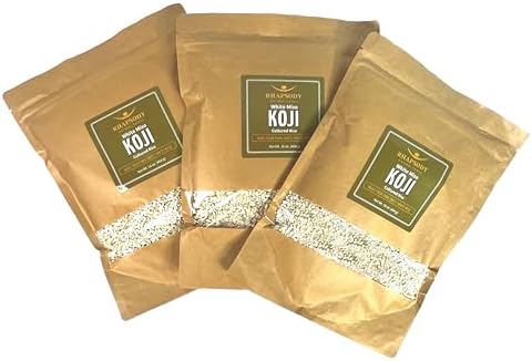 RHAPSODY ORGANIC KOJI - Made in Vermont, USA - Sweet Miso Koji/Shio Koji, 3-pack (3 x 16 oz)