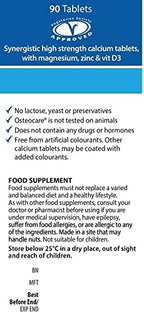Vitabiotics Osteocare Calcium 800mg with Vitamin D3, Magnesium, and Zinc - Bone Health and Immunity Multivitamin Supplement for Men and Women - 90 Tablets