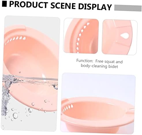 FRCOLOR Sitz Bath Pan Postpartum Toilet Bath Patient Wash Basin Smooth Surface Safe for Pregnant Elderly Patients