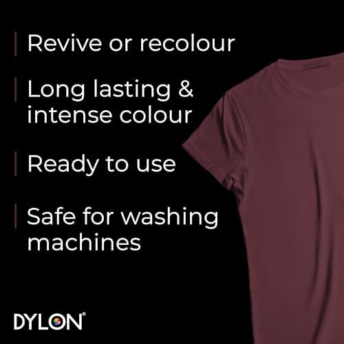 Dylon Washing Machine Fabric Dye Pod for Clothes & Soft Furnishings, 350g – Plum Red