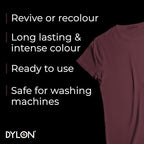 Dylon Washing Machine Fabric Dye Pod for Clothes & Soft Furnishings, 350g – Plum Red