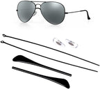 Compatible/Replacement for Ray Ban Aviator RB3025 Sunglasse Temple Arms Nose Pads Temple Tips if Applicable (Black)