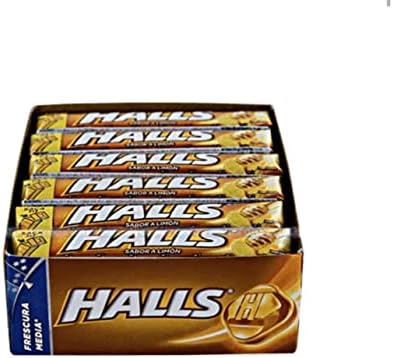 Mexican Halls Lemon and Honey Flavor (12 pack) Limon con Miel Original Classic Edition version mexicana 12 individually Sealed Packs with 9 pieces macizo