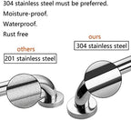 Rockgoya Shower Grab Bar, 2 Pack 24 Inch Bathroom Grab Bar, 304 Stainless Steel 1.25" Diameter Anti-Slip Handicap Grab Bar Support Shower Rail Senior Handrail Shower Safety Bar Handle