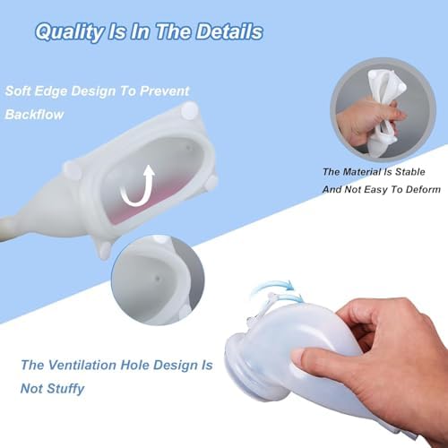 Urine Bags for Women, External Urinary Catheter for Male/Famale, Wearable Urinal Bag with Collection Urine Bag (2000ml & 1000ml), Urinary Drainage System, Portable Urine Catheter Bag