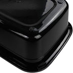 Vababa 4-Pack 12 Quart Black Plastic Dish Pan/Wash Pan Basin, Set of 4