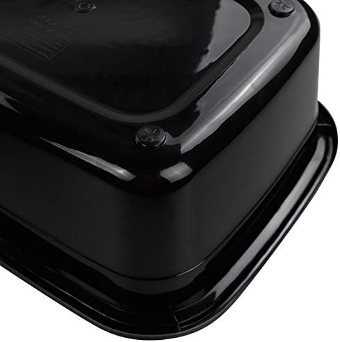 Vababa 4-Pack 12 Quart Black Plastic Dish Pan/Wash Pan Basin, Set of 4