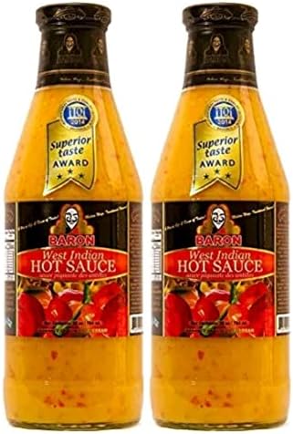 Baron West Indian Hot Sauce 28 Ounce (Pack of 2)