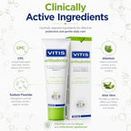 Vitis Toothpaste, 100ml - Orthodontic with Nano Repair, Apple Flavor - Gingivitis Prevention, Tartar Control, Tooth Decay Prevention, Remineralization, Enamel Protection
