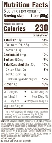 CLIF Nut Butter Bar - Chocolate Peanut Butter - Energy Snack Bars - Non-GMO - USDA Organic - Plant Based - Low Glycemic - 1.76 oz. (5 Pack)