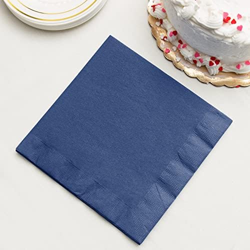 250-Count Touch of Color 3-Ply Paper Dinner Napkins, Navy Blue