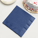250-Count Touch of Color 3-Ply Paper Dinner Napkins, Navy Blue