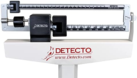 DETECTO 337 Mechanical Physician Beam Scale Without Height Rod, Dual Reading KG/LB