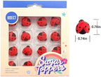 Sentovac Edible Ladybug Cake Topper Icing Decoration 16 Pcs Insect Themed Sprinkle Sugar for Cake Cupcake Cookie Ice Cream and Macarons Candy Frosting Decoration
