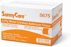 SunnyCare #5675 Two-ply White Coreless Bathroom Tissue 3.85in W x 4.05in L ; 36 Rolls/case
