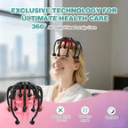 Electric Scalp Massager, 360° Octopus Head Adjustable Massager Automatic,Multi-Configuration Array Vibrating Nodes,with 5 Modes for Stress Relax, Relief Headaches, Improve Sleep