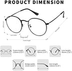Pro Acme Classic Round Metal Clear Lens Glasses Frame Unisex Circle Eyeglasses