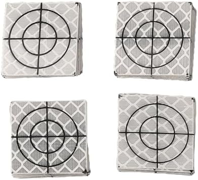 100PCS 20/30/40/50/60mm Reflective Sheet for Total Stations Paste Up Reflector, Survey Target Mark with Black Triangle Reflector Targets for Total Stations (3cm*3cm)