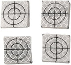 100PCS 20/30/40/50/60mm Reflective Sheet for Total Stations Paste Up Reflector, Survey Target Mark with Black Triangle Reflector Targets for Total Stations (3cm*3cm)