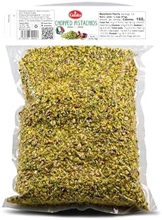 GUSTO ETNA Pistachios Chopped, 35.3 oz (1kg), Sicilian Raw Pistachio Crumbles, Cryo Sealed, Ice Cream Topping, Nuts, Product of Italy, Bronte, Sicily, Italy