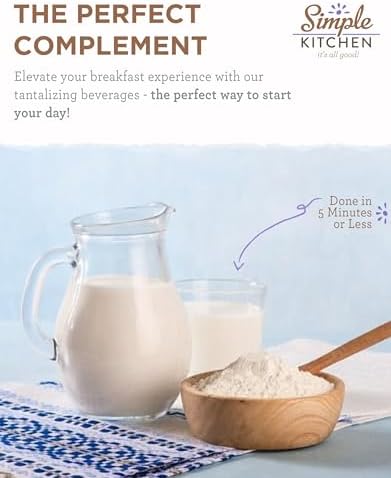 Simple Kitchen Instant Nonfat Dry Milk Powder - 50 Servings #10 Can, Non Fat Powdered Milk Bulk, Dried & Vitamin D Fortified, Daily Use & Emergency Food Long Term Storage, up to 25 Year Shelf Life