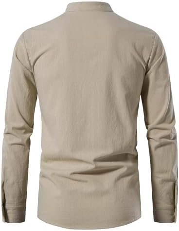 JEMITOP Men's Pure Cotton Retro Lace Up Shirts for Renaissance Pirate Medieval Viking
