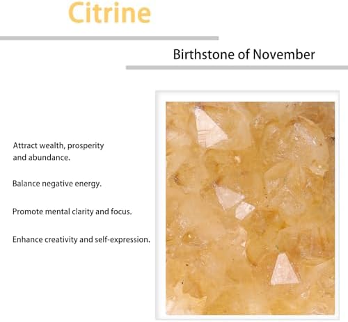 Natural Raw Citrine Crystal Cluster Mineral Specimen for Meditation and Chakra Balancing, Decorative Feng Shui Stone Citrine Geode Cluster for Wealth, 301g-400g