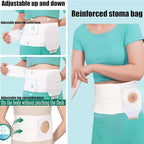 Ostomy Support Belt，Adjustable Prevent Parastomal Hernia Support Belt For Men Women,Colostomy Ileostomy Postoperative Abdominal (White, M (32-38in))