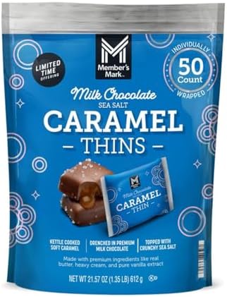 Member Marks Milk Chocolate Sea Salt Caramel Thins, 50 ct. parc-1