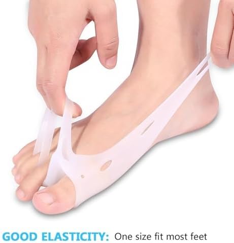 Hallux Valgus Toe Separators Silicone Gel Toe Separators Cushion Corrector Toe Guard Separators 2 Pairs Hammer Toe Guards Help Bunion Pain Relief