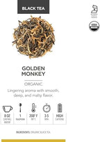 Teabloom Organic Golden Monkey Loose Leaf Tea, USDA Certified Organic Black Tea, Lingering Aroma with Smooth and Malty Flavor, 2.12 Ounce Loose Leaf Tea Canister Makes 35-50 Cups