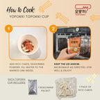 Yopokki Instant Tteokbokki Rice Cakes Korean, Variety Topokki Cup - Great with Cheese and Ramen Toppings, Korean Snacks for College Dorm, Korean Street Food Quick & Easy to Prepare, Pack of 6
