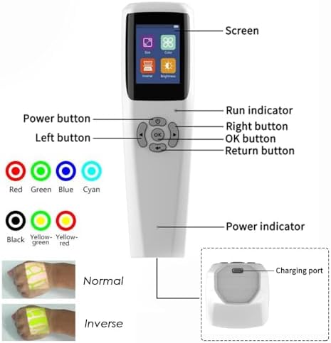 IInfrared Vein Finder, Transilluminator Vein Locator Viewer, Portable Illumination Visualization Lights for Nurses, Imaging of Veins for IV Phlebotomy (Hand-Held)
