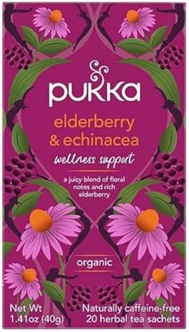 Pukka Tea Bags, Organic (Elderberry and Echinacea, & Night Time Berry) (2ea / 20ct) (Variety Pack)