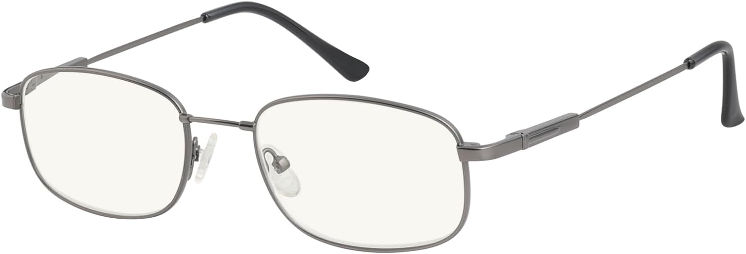 Eyekepper UV Protection Progressive Reading Glasses 3 Levels Multifocus Readers Men Women Bendable Memory Frame (Gunmetal, +2.50)