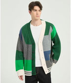 GURUNVANI Cardigan Sweater for Men Knitted Long Sleeve Sweaters with Buttons